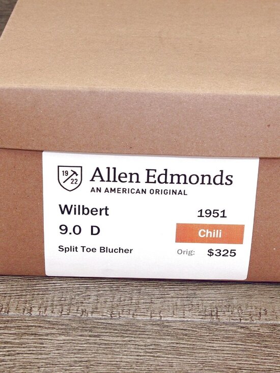 Allen Edmonds WILBERT Split Toe Blucher 9 D Chili * add $15 new Trees main image 11